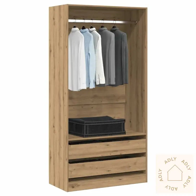 Garderobe Artisan Eik 100X50X200 Cm Konstruert Tre