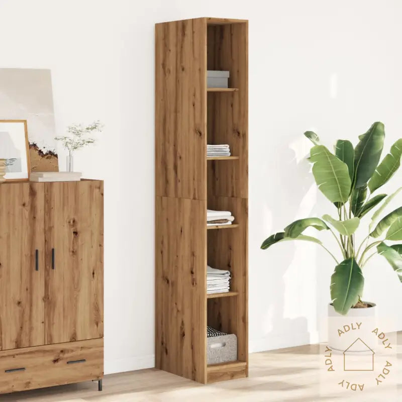 Garderobe Artisan Eik 30X50X200 Cm Konstruert Tre