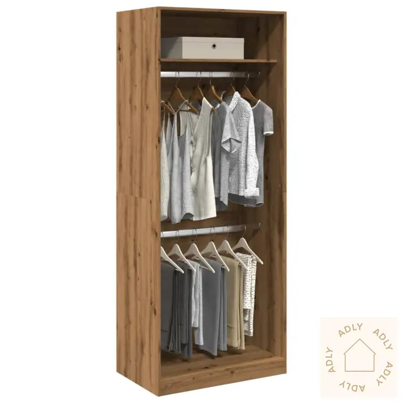 Garderobe Artisan Eik 80X50X200 Cm Konstruert Tre