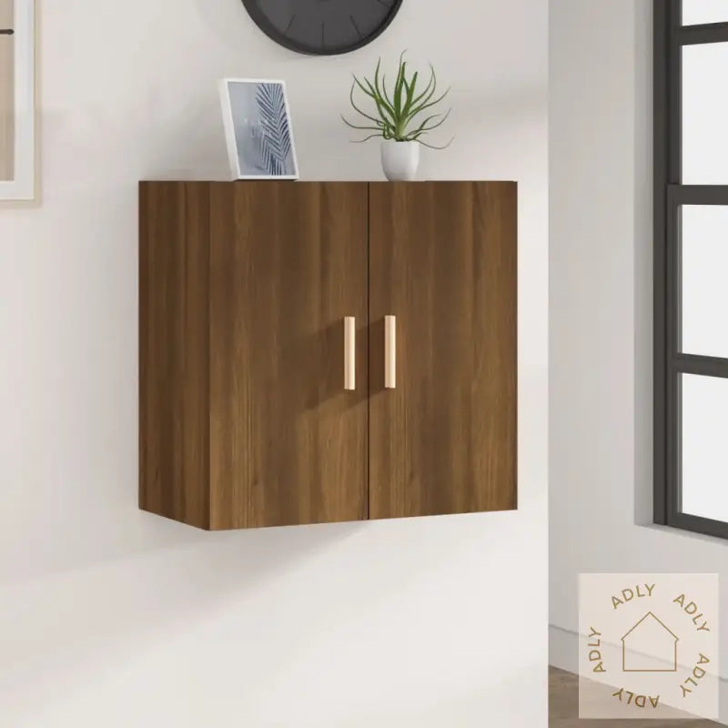Veggskap Brun Eik 60X30X60 Cm Konstruert Tre