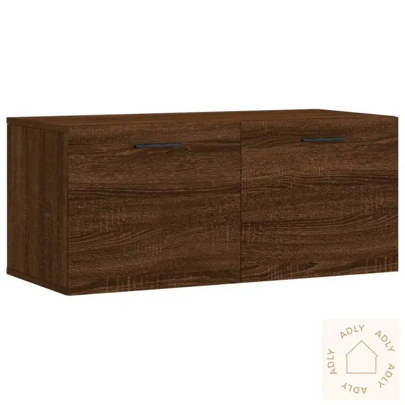 Veggskap Brun Eik 80X36,5X35 Cm Konstruert Tre