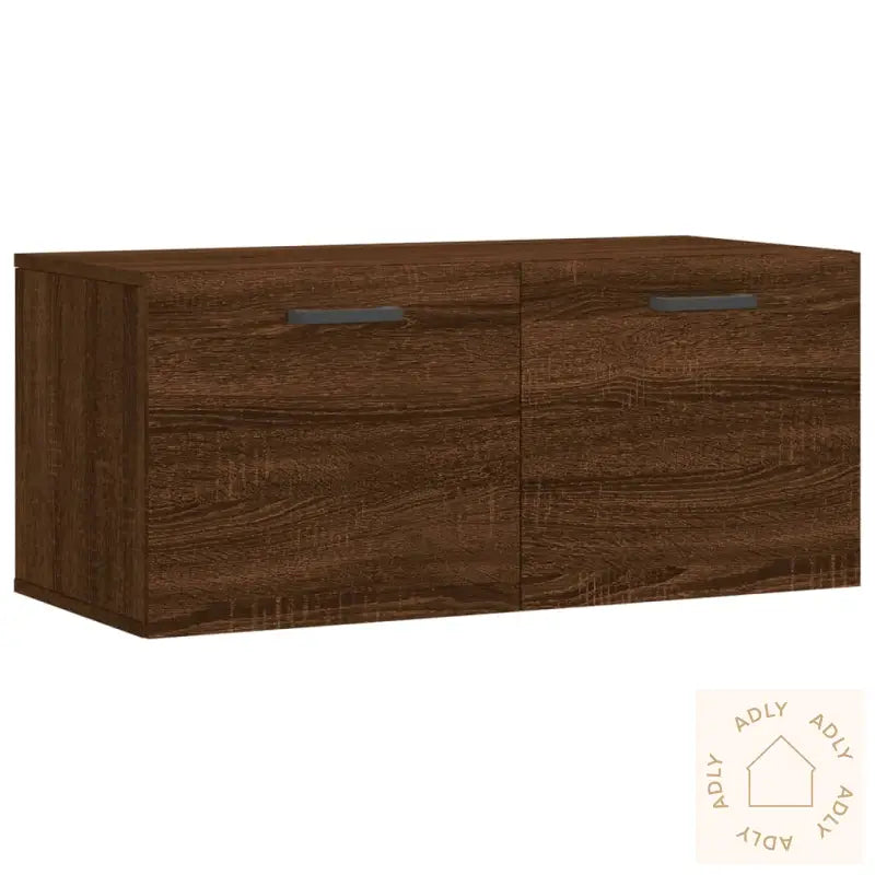 Veggskap Brun Eik 80X36,5X35 Cm Konstruert Tre