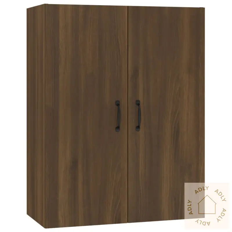 Veggskap Brun Eik 69,5X34X90 Cm Konstruert Tre