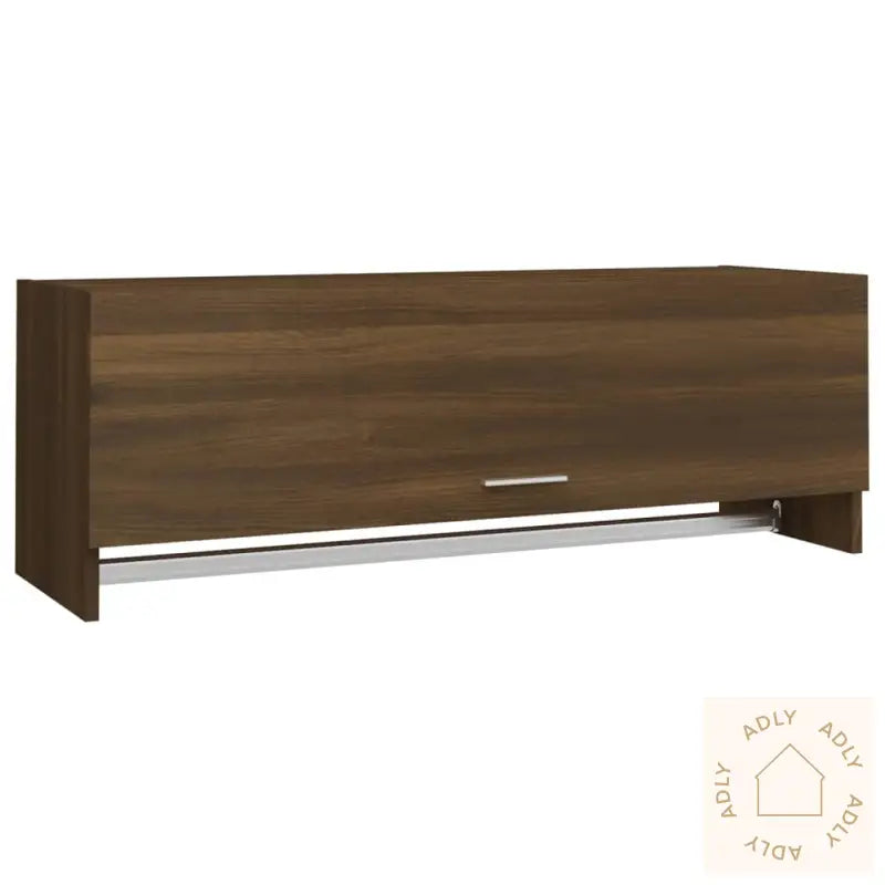 Garderobe Brun Eik 100X32,5X35 Cm Konstruert Tre