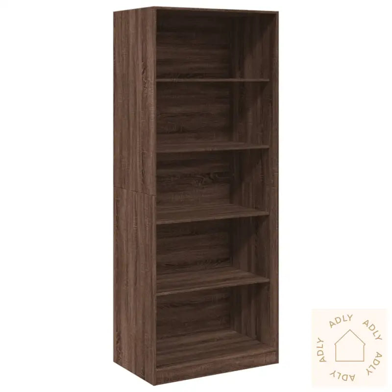 Garderobe Brun Eik 80X50X200 Cm Konstruert Tre