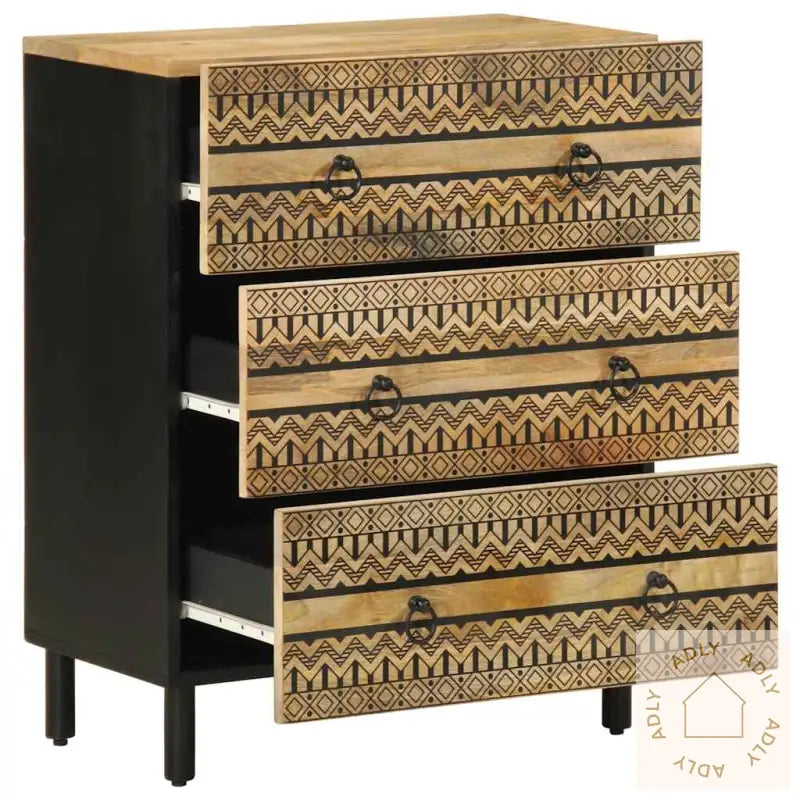 Skjenk 60X33,5X75 Cm Grovt Heltre Mangotre