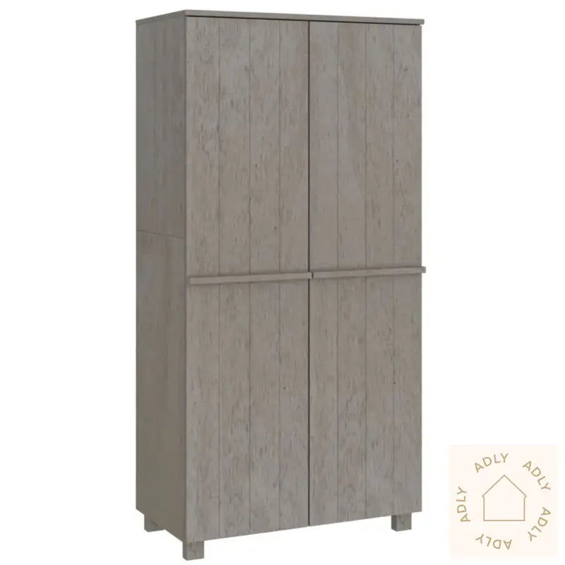 Garderobe Hamar Lysegrå 89X50X180 Cm Heltre Furu