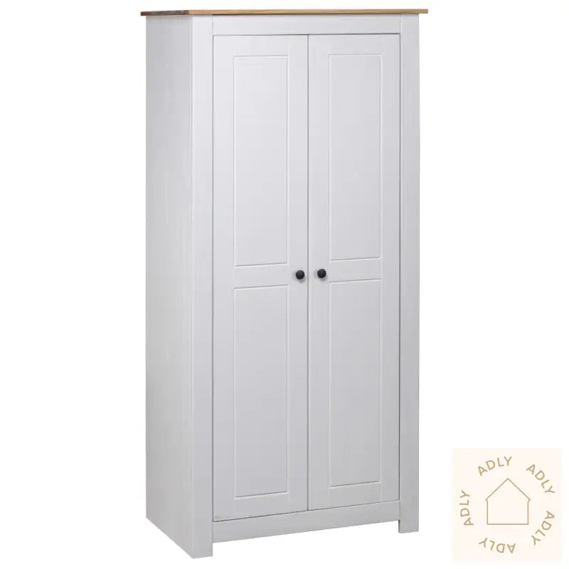 Garderobeskap Hvit 80X50X171,5 Cm Heltre Furu Panama Range