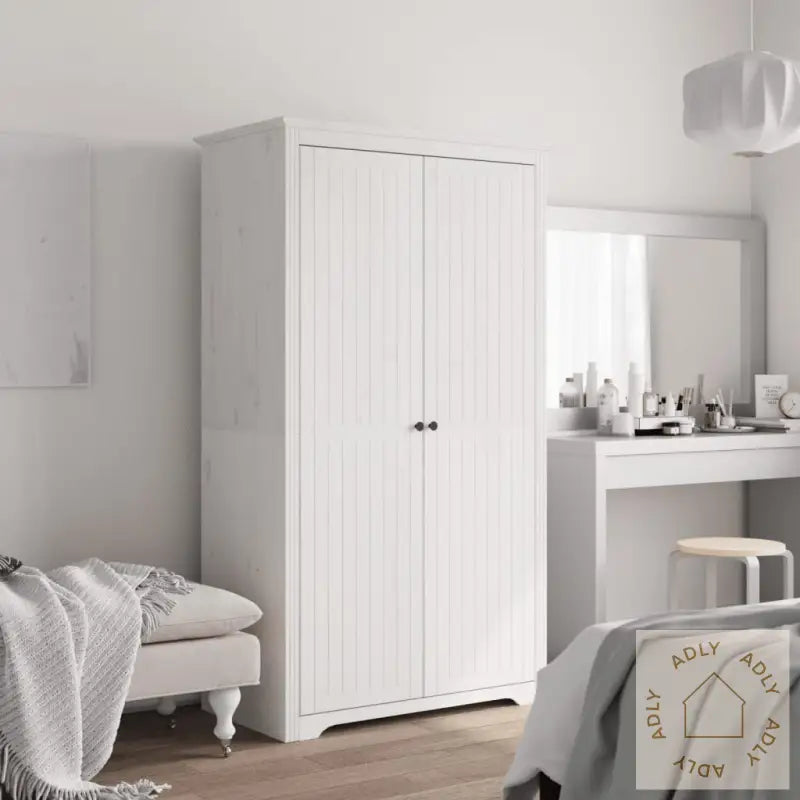 Garderobe Bodo Hvit 99X53,5X173 Cm Heltre Furu