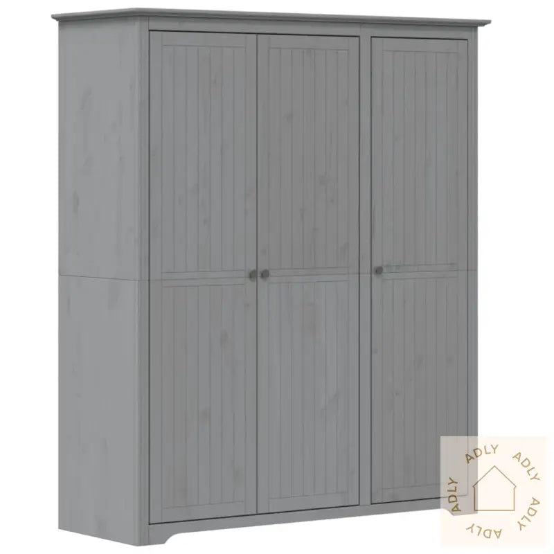 Garderobe Bodo Grå 146X53,5X173 Cm Heltre Furu
