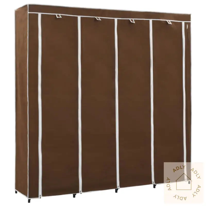 Garderobeskap Med 4 Rom Brun 175X45X170 Cm