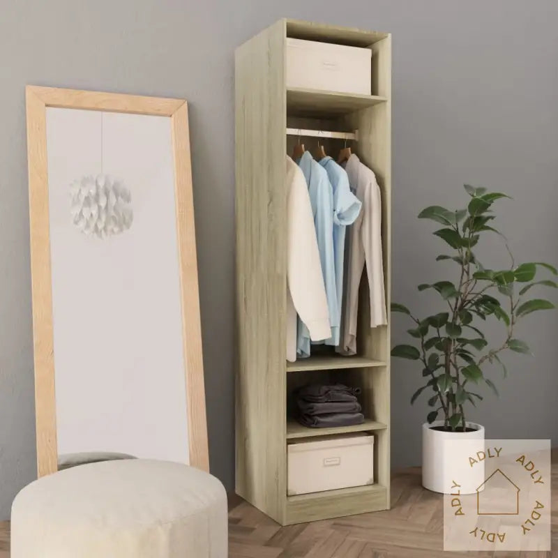Garderobe Sonoma Eik 50X50X200 Cm Konstruert Tre