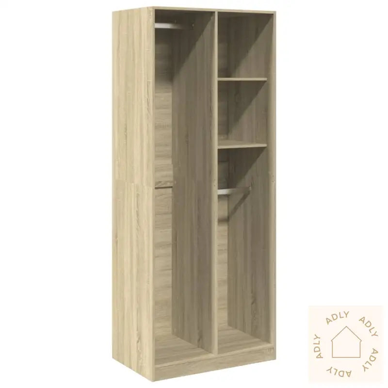 Garderobe Sonoma Eik 80X50X200 Cm Konstruert Tre