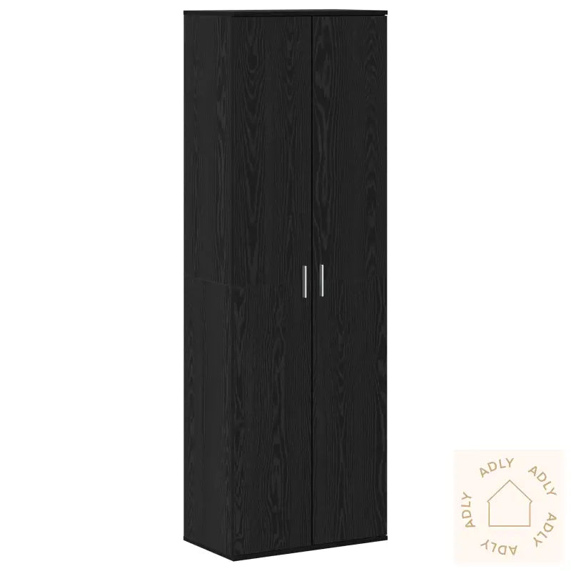 Høy Skap Svart Eik 60X35X180 Cm Konstruert Tre