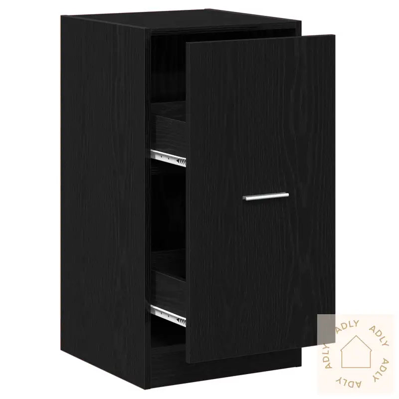 Apothecary Cabinet Svart Eik 40X41X77,5 Cm Konstruert Tre