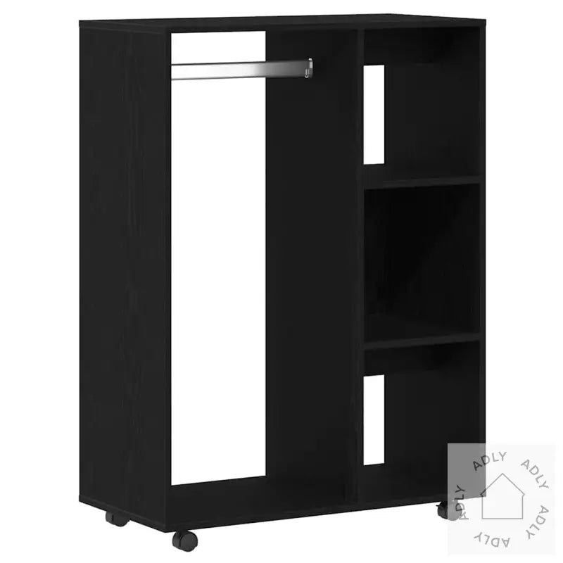 Garderobe Svart Eik 80X40X110 Cm Konstruert Tre