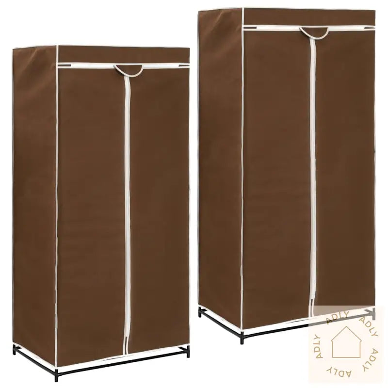 Garderobeskap 2 Stk Brun 75X50X160 Cm