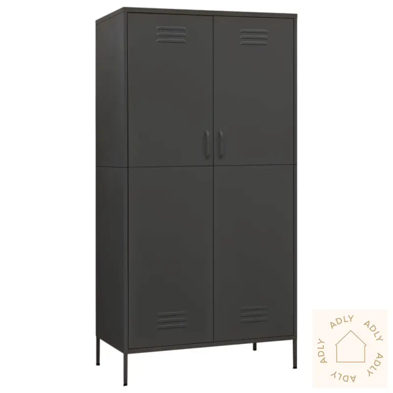 Garderobe Antrasitt 90X50X180 Cm Stål