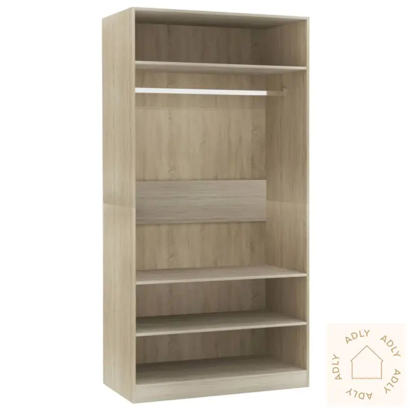 Garderobe Sonoma Eik 100X50X200 Cm Konstruert Tre