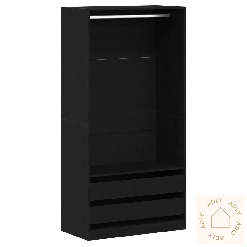 Garderobe I Svart Eik 100X50X200 Cm, Laget Av Tre