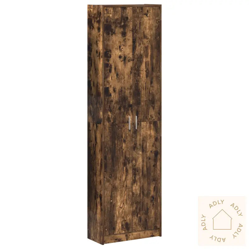 Garderobe Røkt Eik 55X25X189 Cm Konstruert Tre