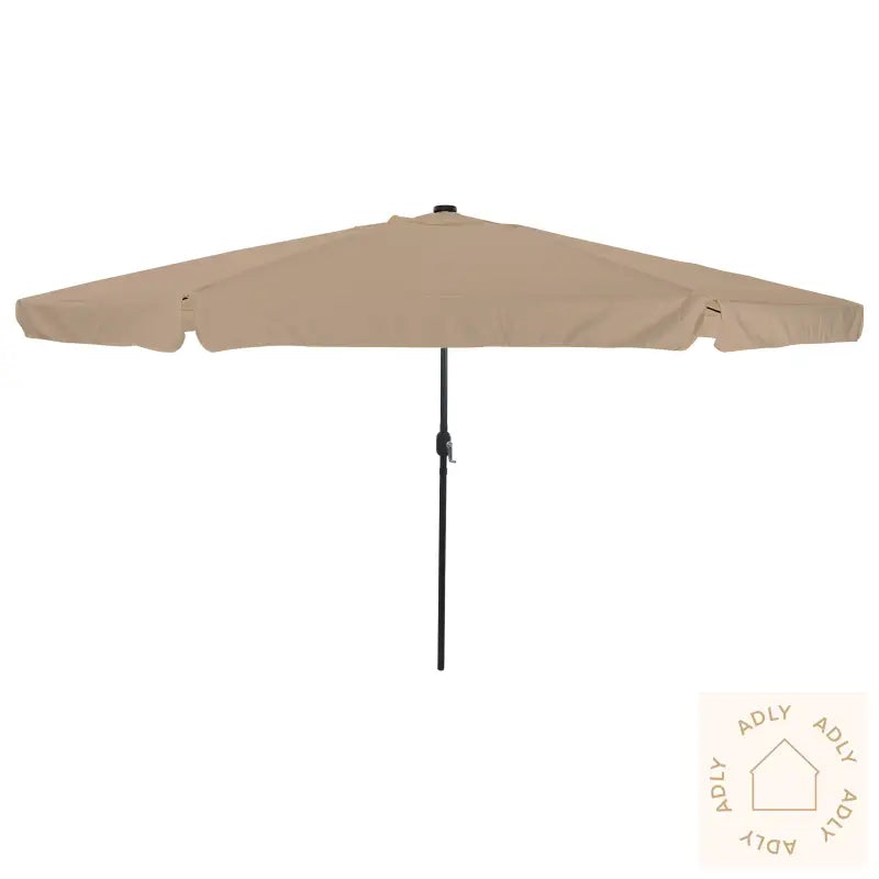 Hageparasol Med Led Lys Ø395X245 Cm Taupe