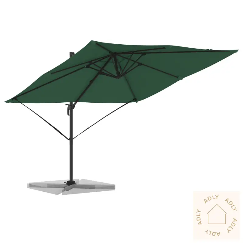 Cantilever Roma Parasoll Grønn 286X285X265 Cm Aluminium