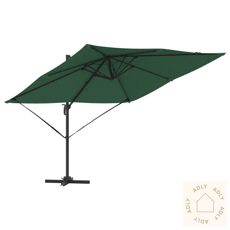 Cantilever Roma Parasoll Grønn 286X285X265 Cm Aluminium