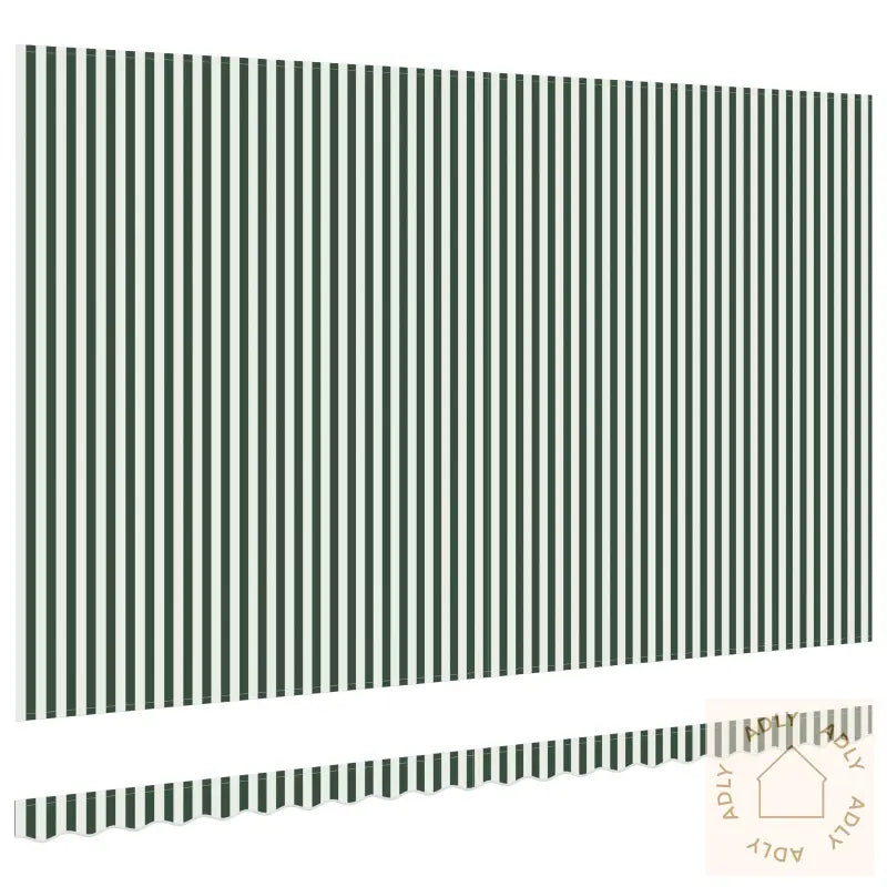 Markiseskiftstoff For 5X3 M Ramme Grønn Og Hvit