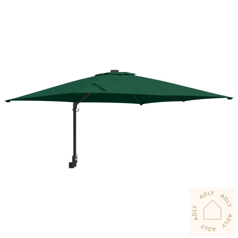 Uteplassparasoll Grønn Polyester 300 Cm X 300 Cm Sammenleggbar