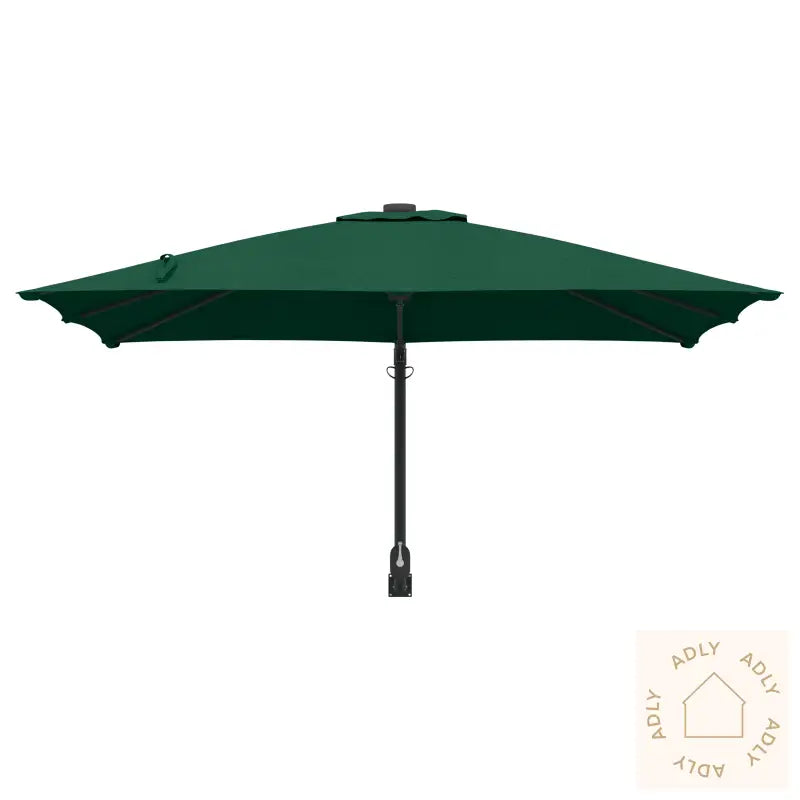 Uteplassparasoll Grønn Polyester 300 Cm X 300 Cm Sammenleggbar
