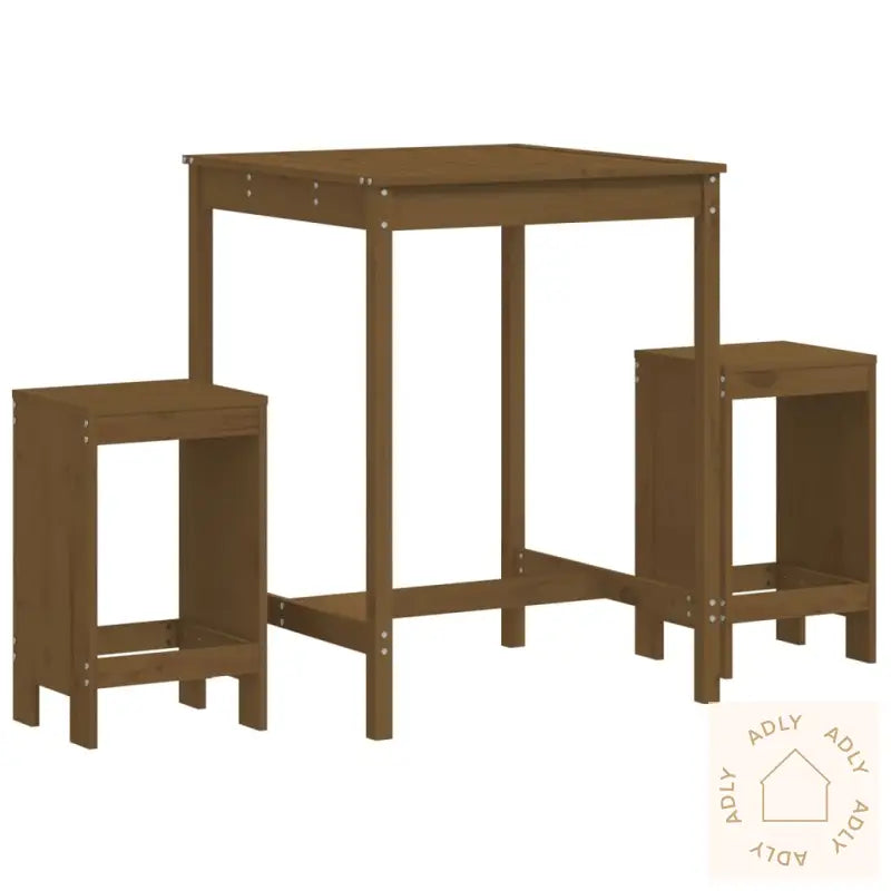 Hagebarsett 3 Deler Honningbrun Heltre Furu