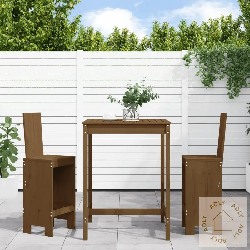 Hagebarsett 3 Deler Honningbrun Heltre Furu