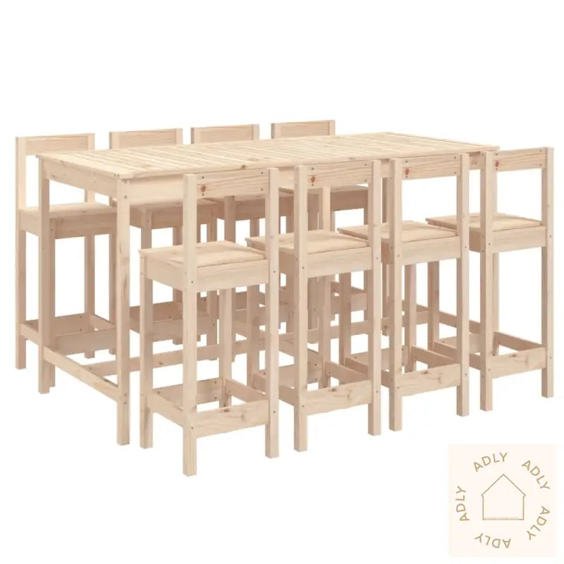 Hagebarsett 9 Deler Heltre Furu