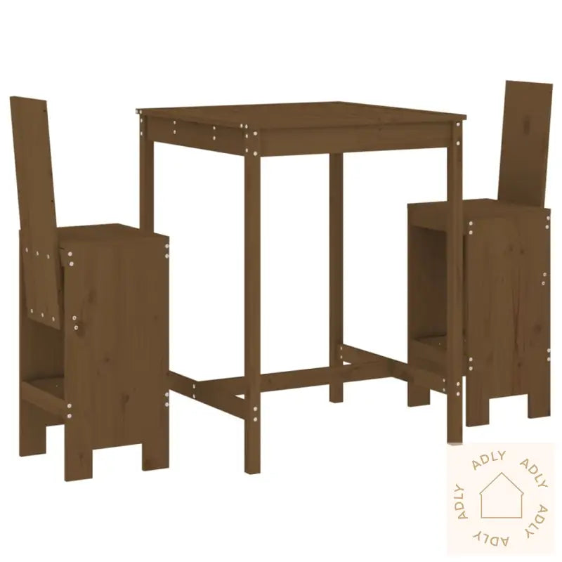 Hagebarsett 3 Deler Honningbrun Heltre Furu