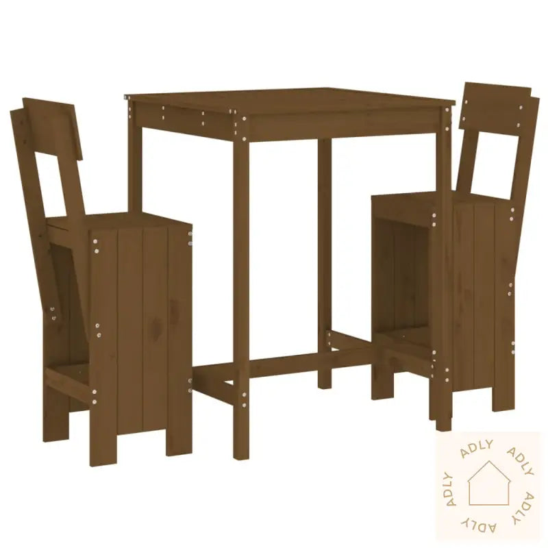 Hagebarsett 3 Deler Honningbrun Heltre Furu