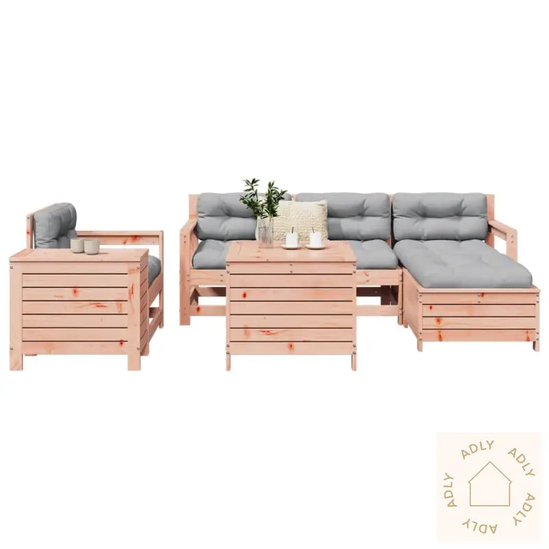 Hagesofasett 7 Deler Heltre Douglasgran