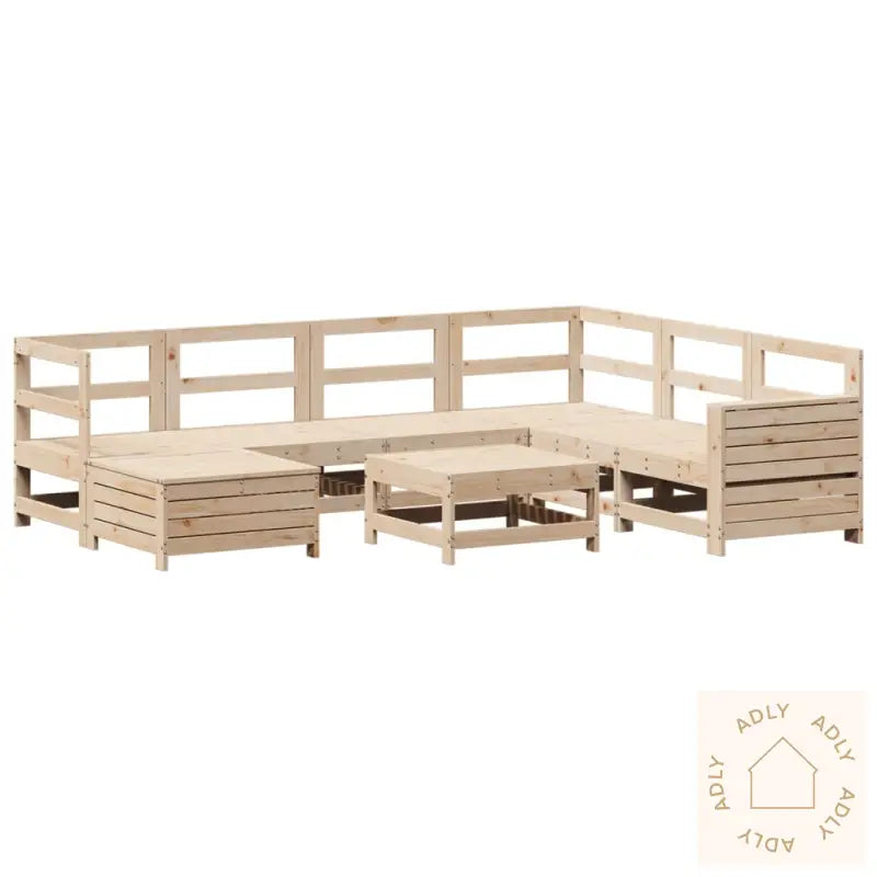 Hagesofasett 8 Deler Heltre Furu