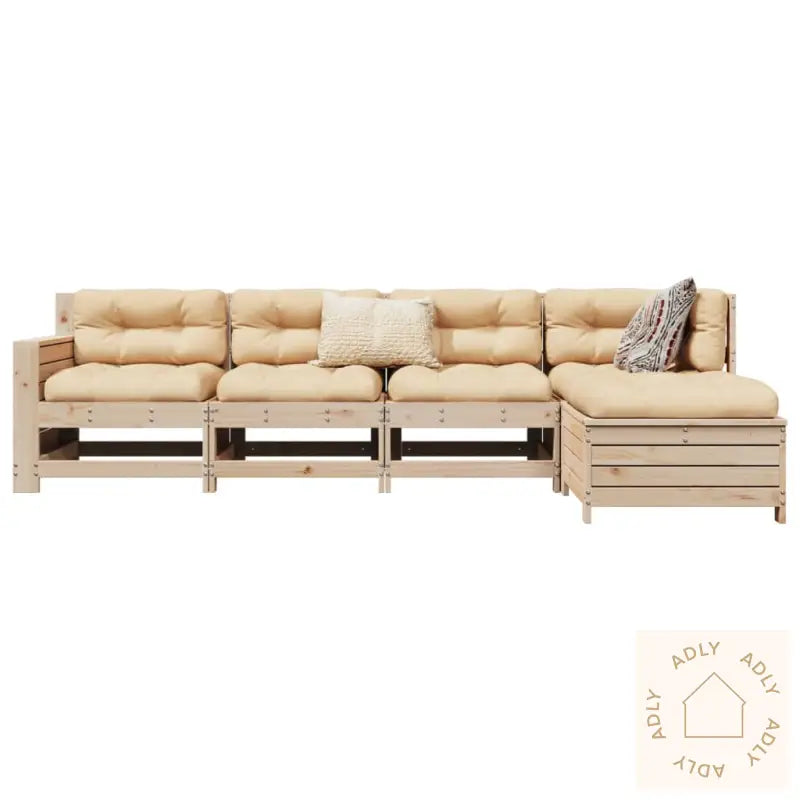 Hagesofasett 5 Deler Heltre Furu