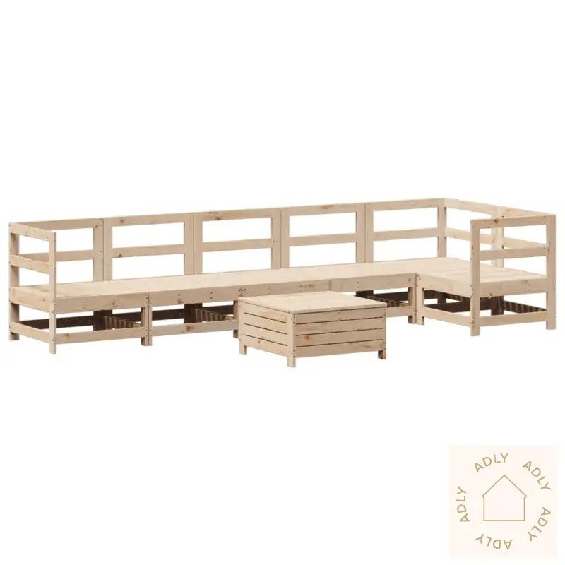 Hagesofasett 7 Deler Heltre Furu