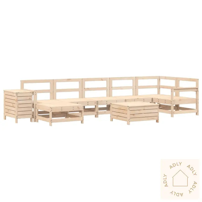 Hagesofasett 9 Deler Heltre Furu