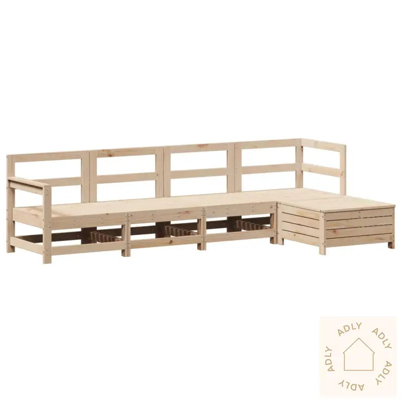 Hagesofasett 5 Deler Heltre Furu