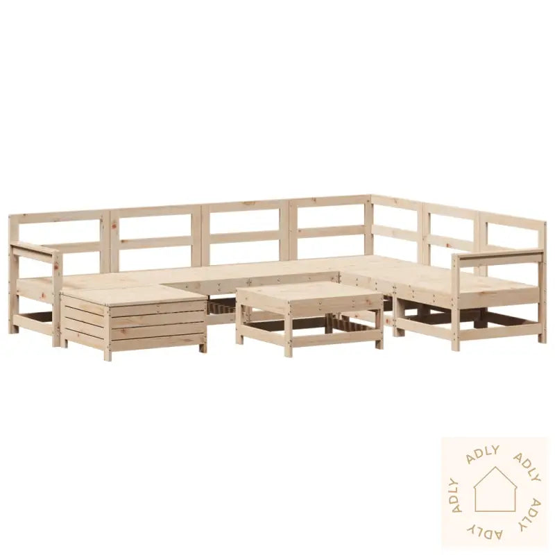 Hagesofasett 8 Deler Heltre Furu