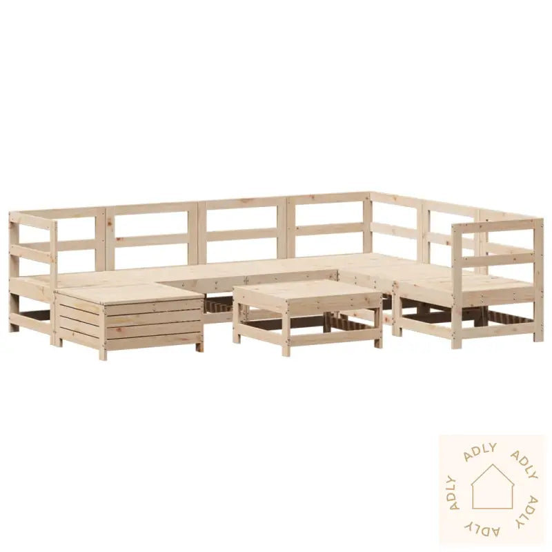 Hagesofasett 8 Deler Heltre Furu