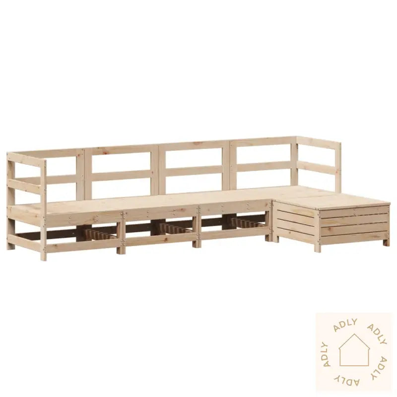 Hagesofasett 5 Deler Heltre Furu