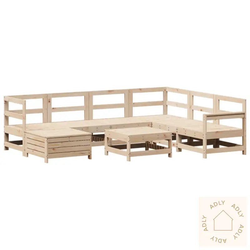 Hagesofasett 8 Deler Heltre Furu
