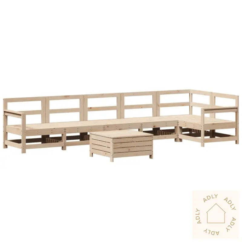 Hagesofasett 7 Deler Heltre Furu