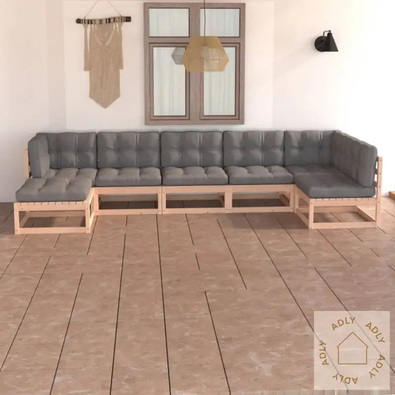 Hagesofagruppe Med Puter 7 Deler Heltre Furu