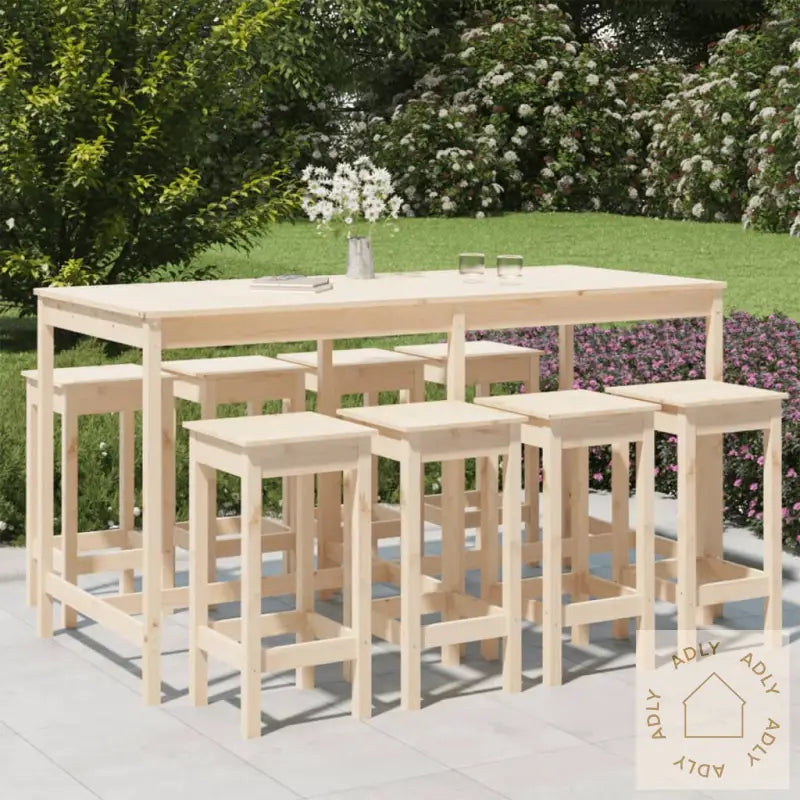 Hagebarsett 9 Deler Heltre Furu