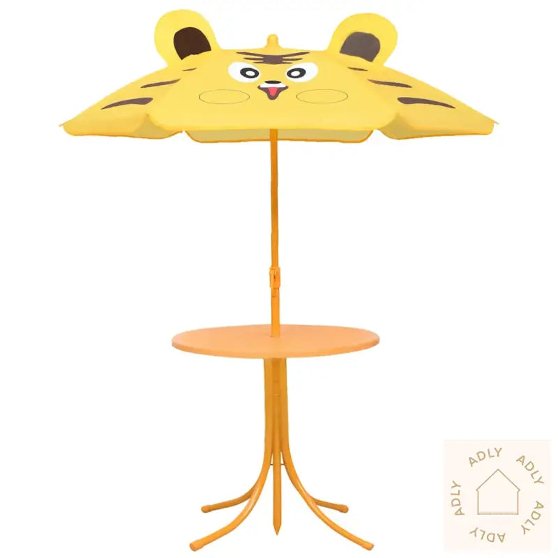 Hagegruppe Til Barn Med Parasoll 3 Deler Gul